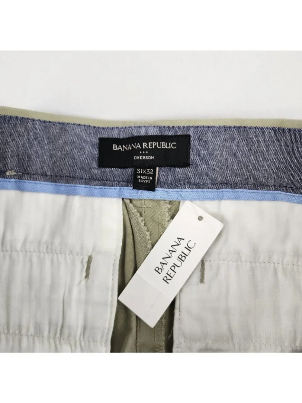 Banana Republic Pants Men 31x32 Brockton Beige Greenish Emerson Chino Pant NWT